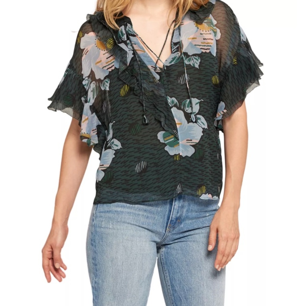 NWT Joie Devon Floral Printed Blouse - Picture 3 of 10
